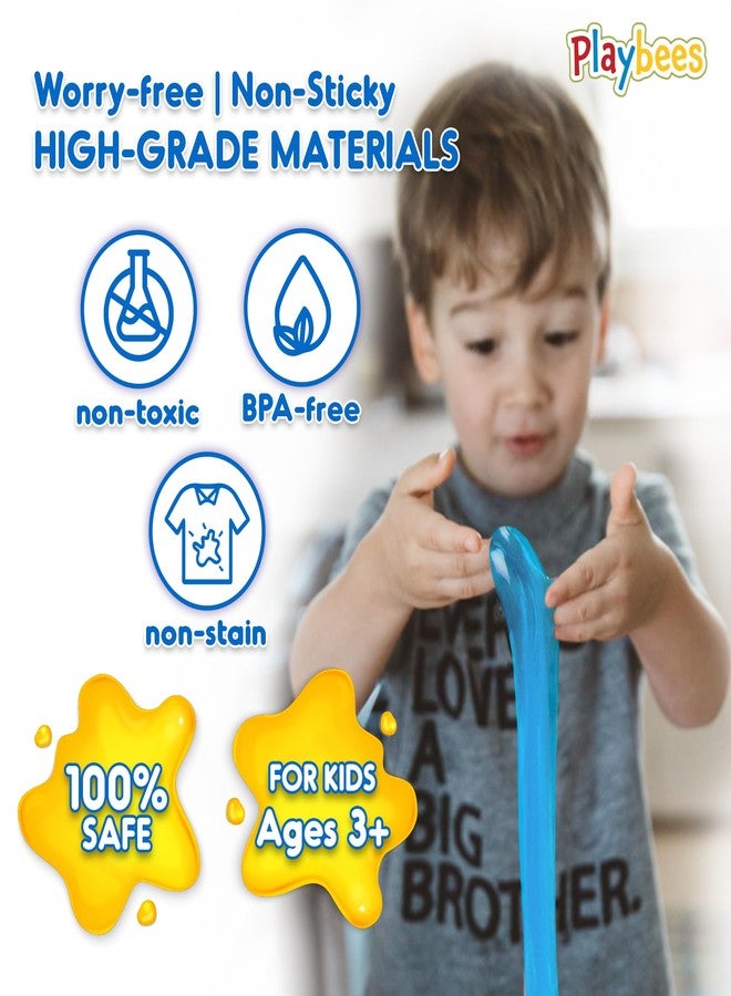 Playbees Mini Glow in The Dark Slime - 24 Pack - Slime Party Favors Neon Blue, Green, Pink, Yellow Colors - Glowing Slime Kit for Kids - Party Favors, Goody Bag Fillers - Image 5